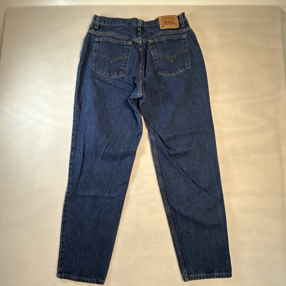 Levis 550 Jeans Womens SZ 16 Blue Relaxed Fit Tapered Leg Mom Style 100% Cotton - Picture 9 of 11